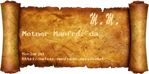 Metner Manfréda névjegykártya